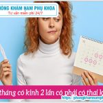 ⚕️ 1 tháng có kinh 2 lần có phải có thai không?